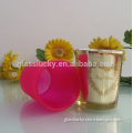 wholesale small pyrex glass candle holder small glass candle holder